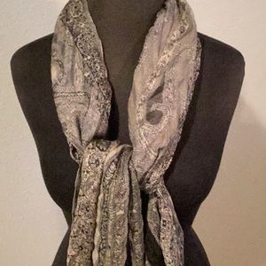 Pashmina new with tags. Taupe & black print